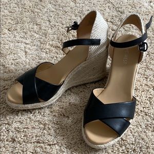 NINE WEST JOYDYN ESPADRILLE WEDGE SANDAL